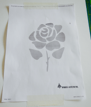 Rose Free stencil