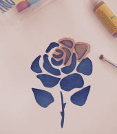 Rose Pochoir