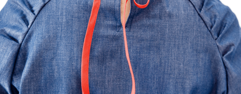 blouse stockholm en chambray détail du dos