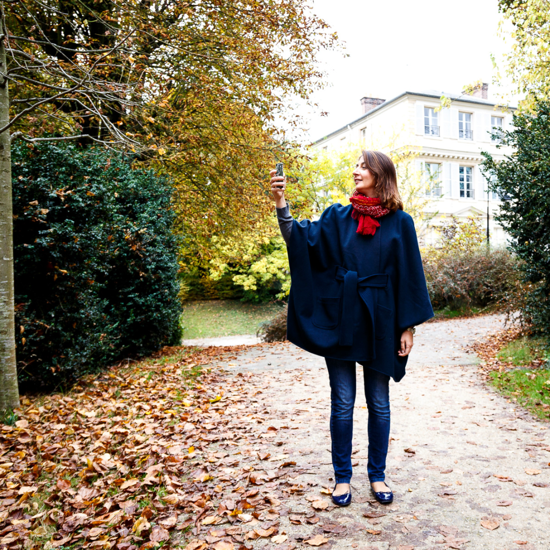 Manteau-cap en laine bouillie