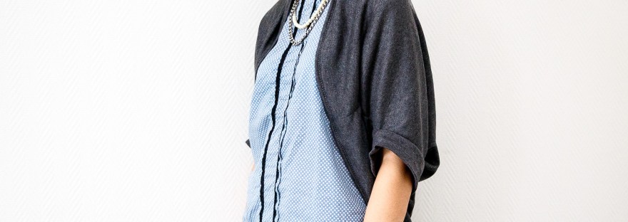 cardigan en jersey simply sewn et haut burda